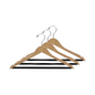 Natural Wood Suit Hanger Flat Design Non-Slip Swivel Hook