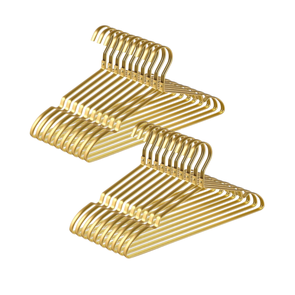 Matte Gold Aluminum Coat Hangers Extra Smooth & Durable Metal Shirt Dress Hanger